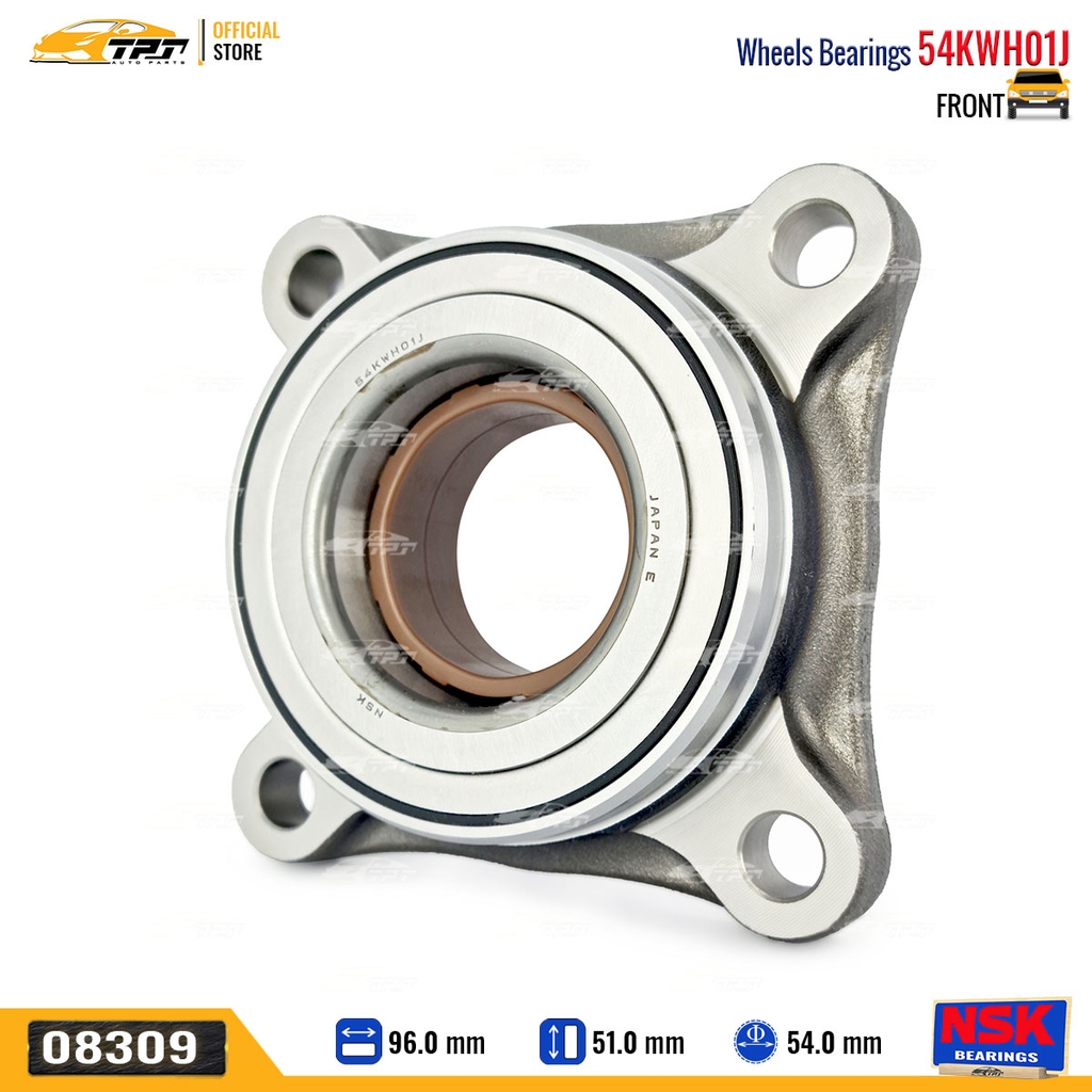 54KWH01 - Bạc Đạn / Bi Bánh TRƯỚC Toyota FORTUNER - HILUX REVO 4WD 05- LAND CRUISER PRADO 02-16 [54x120x51] NSK - Japan