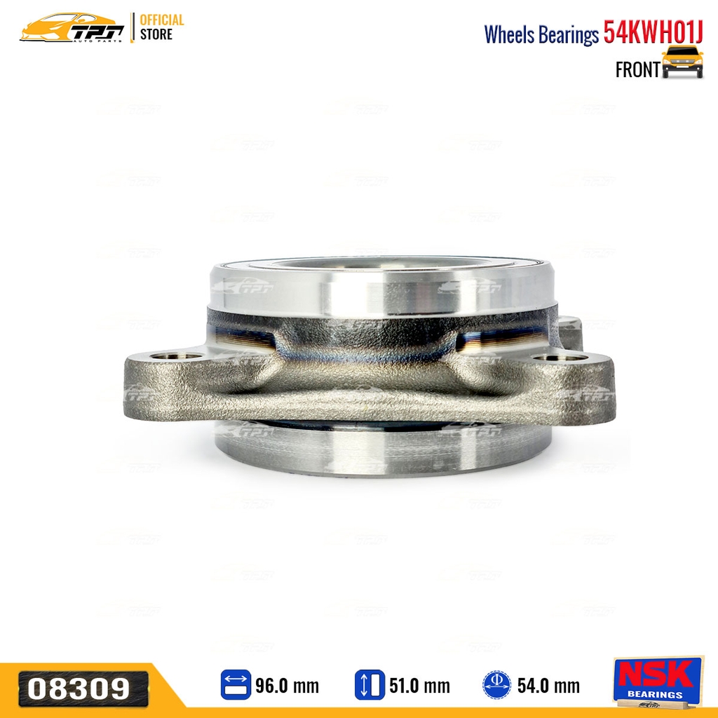 54KWH01 - Bạc Đạn / Bi Bánh TRƯỚC Toyota FORTUNER - HILUX REVO 4WD 05- LAND CRUISER PRADO 02-16 [54x120x51] NSK - Japan