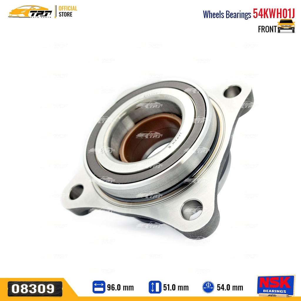 54KWH01 - Bạc Đạn / Bi Bánh TRƯỚC Toyota FORTUNER - HILUX REVO 4WD 05- LAND CRUISER PRADO 02-16 [54x120x51] NSK - Japan