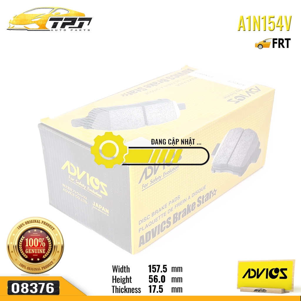 A1N154V - Bố Thắng - Má Phanh TRƯỚC Toyota CAMRY VN 2.0 2.4 2.5 3.0 06- ADVICS - Japan