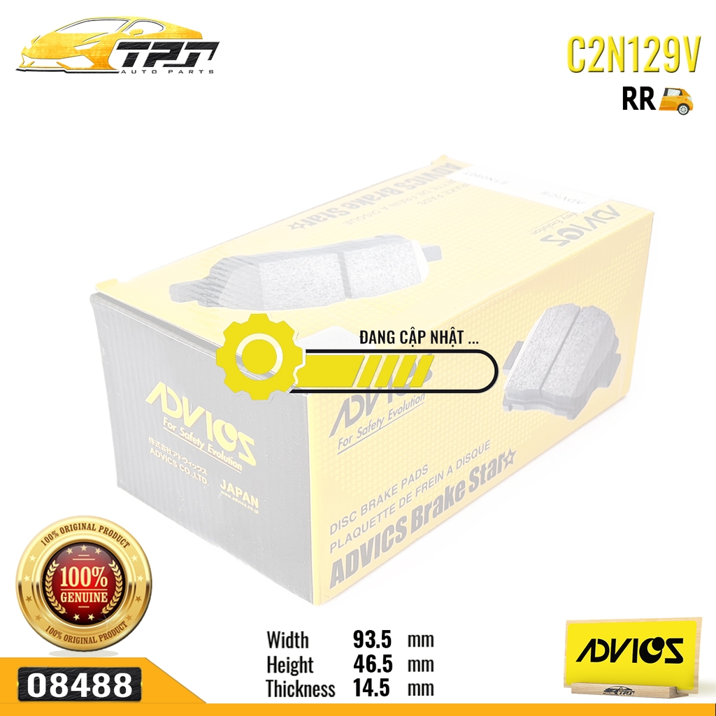 C2N129V - Bố Thắng - Má Phanh SAU Honda ACCORD 08-12 ADVICS - Japan