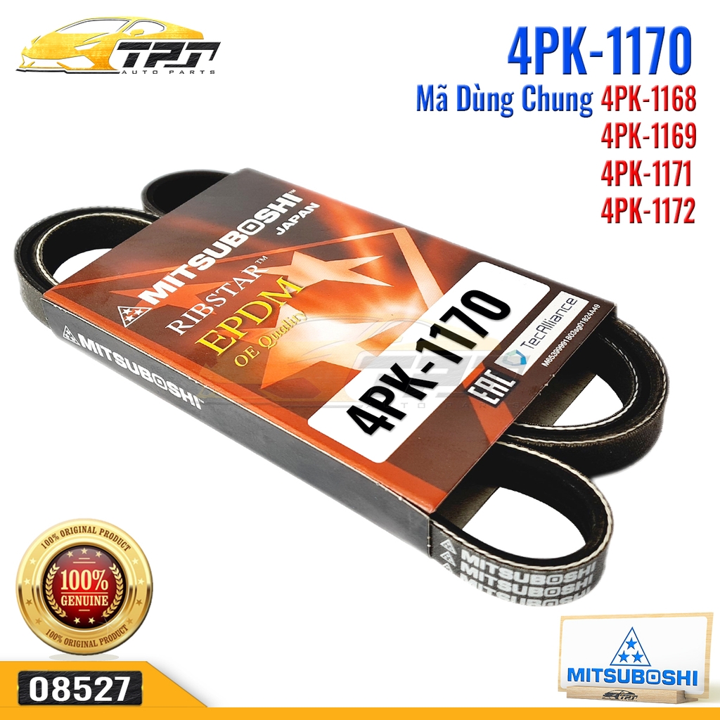 4PK1170 Dây Curoa Toyota CELIA 2.0 82-88 CHASER 2.0 80-85 CORONA 2.0 82-88 MITSUBOSHI - Japan