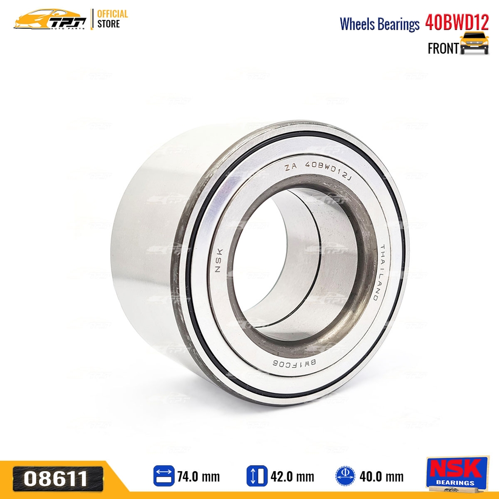 40BWD12 - Bạc Đạn / Bi Bánh TRƯỚC Toyota COROLLA ALTIS 02-14 [40x74x42] NSK - Japan