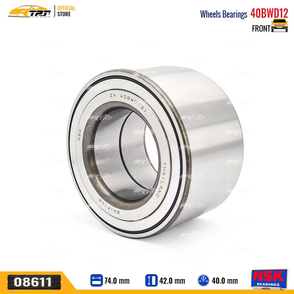 40BWD12 - Bạc Đạn / Bi Bánh TRƯỚC Toyota COROLLA ALTIS 02-14 [40x74x42] NSK - Japan