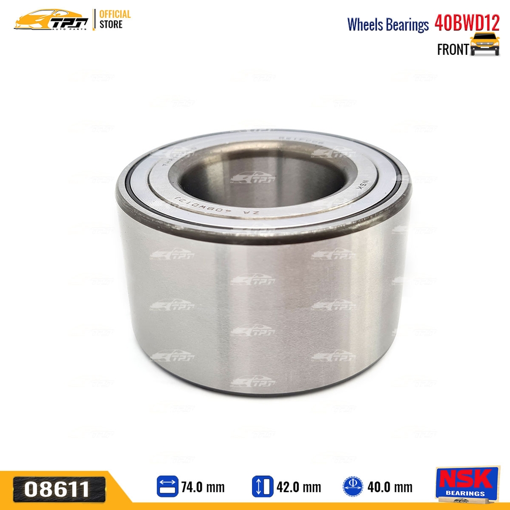 40BWD12 - Bạc Đạn / Bi Bánh TRƯỚC Toyota COROLLA ALTIS 02-14 [40x74x42] NSK - Japan
