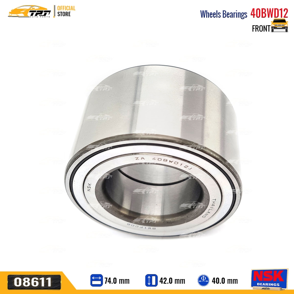 40BWD12 - Bạc Đạn / Bi Bánh TRƯỚC Toyota COROLLA ALTIS 02-14 [40x74x42] NSK - Japan