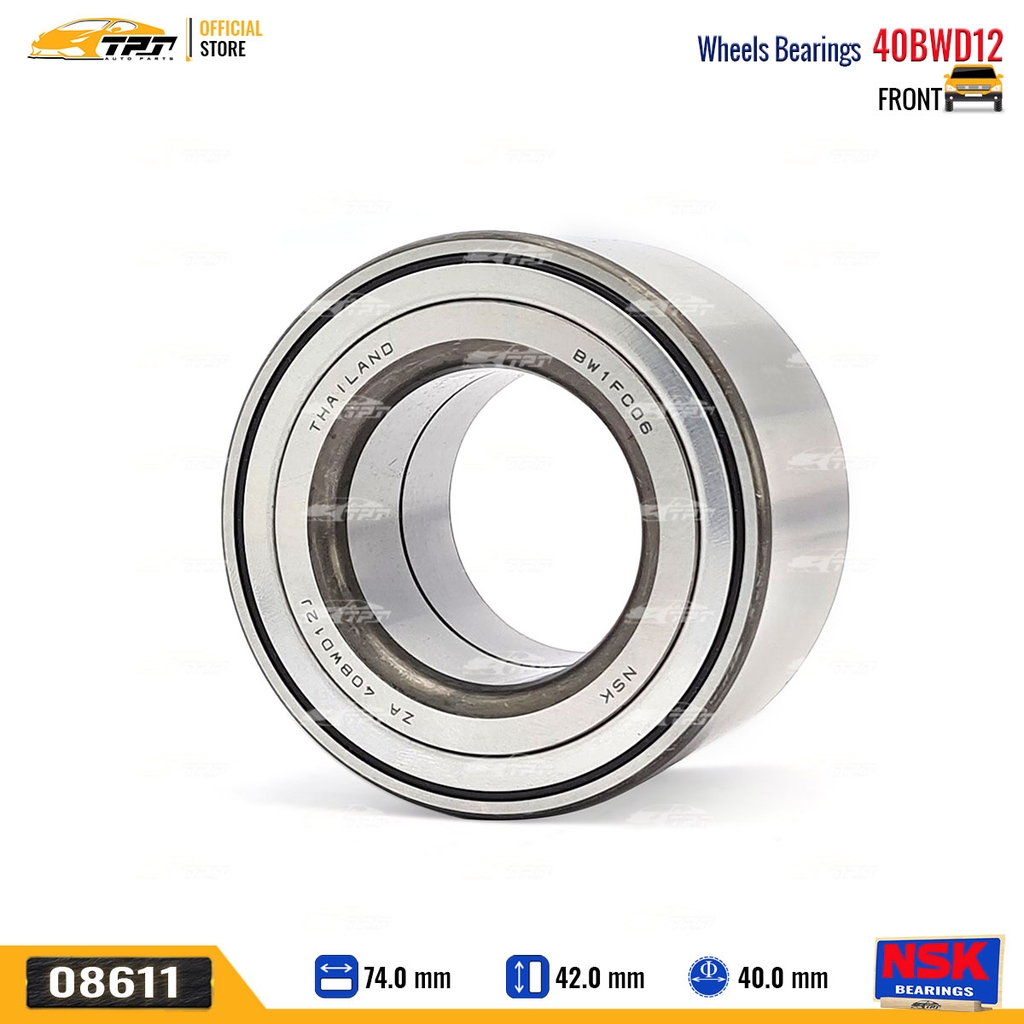 40BWD12 - Bạc Đạn / Bi Bánh TRƯỚC Toyota COROLLA ALTIS 02-14 [40x74x42] NSK - Japan