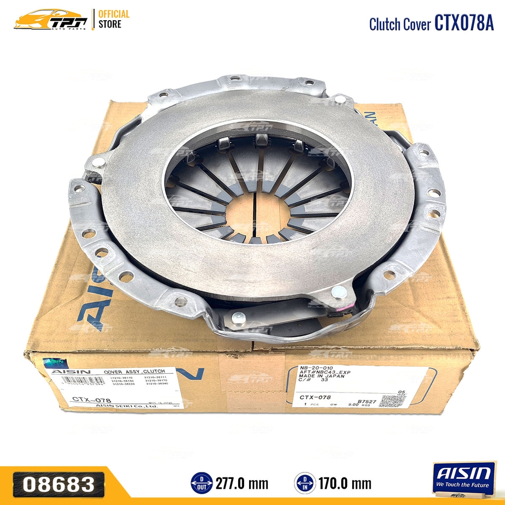 CTX078 - Mâm Ép - Bàn Ép Ly Hợp Toyota LAND CRUISER 4.2 [278-168] AISIN - Japan