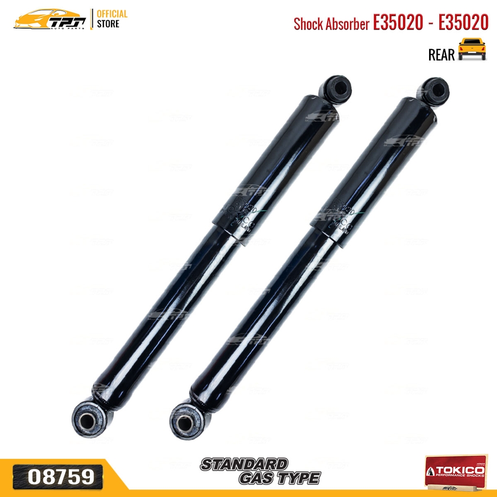 E35020 - E35020 Hơi Phuộc Nhún - Giảm Xóc SAU Mitsubishibishi PAJERO SPORT VN 2.5 3.0 11-17 PAJERO SPORT 3.0 3.2 3.5 3.8 17- ZINGER VN 2.4 08-12 TRITON 4X4 2.4 2.5 (CO ABS) 15- TOKICO - Japan