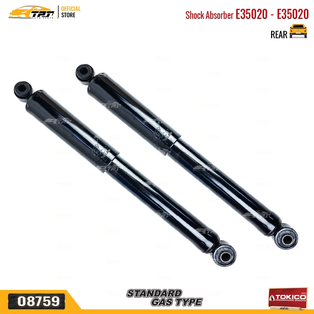 E35020 - E35020 Hơi Phuộc Nhún - Giảm Xóc SAU Mitsubishibishi PAJERO SPORT VN 2.5 3.0 11-17 PAJERO SPORT 3.0 3.2 3.5 3.8 17- ZINGER VN 2.4 08-12 TRITON 4X4 2.4 2.5 (CO ABS) 15- TOKICO - Japan
