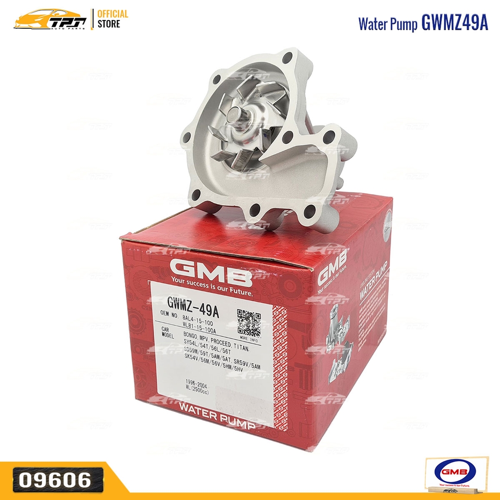 GWMZ49A Bơm Nước Mazda Máy Dầu BT-50 3.0 06-11 FORD EVEREST VN 2.5 05-15 RANGER VN 2.5 09-11 RANGER 2.5 06-11 GMB - Japan