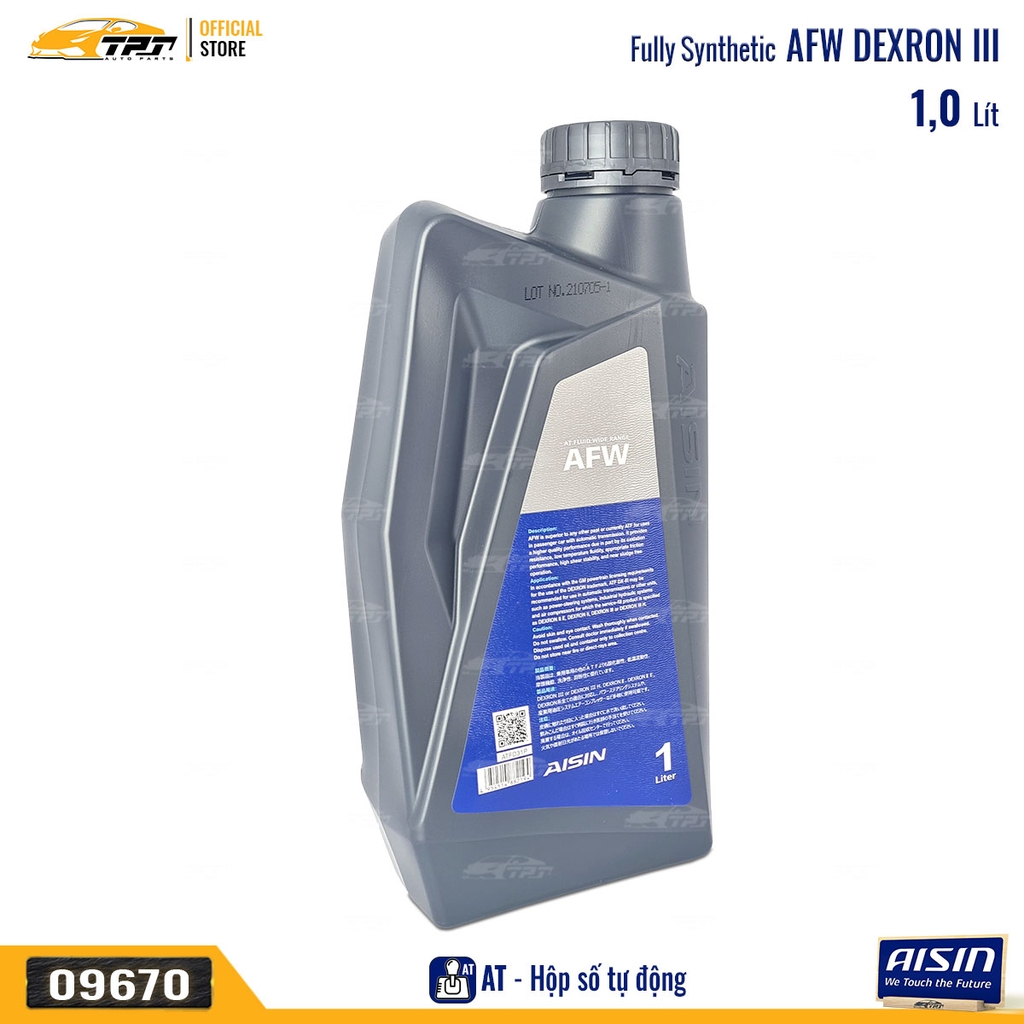 AFW Nhớt Hộp Số Tự Động 3 Cấp Dexron III ATFD31P [1 Lít] AISIN - Japan