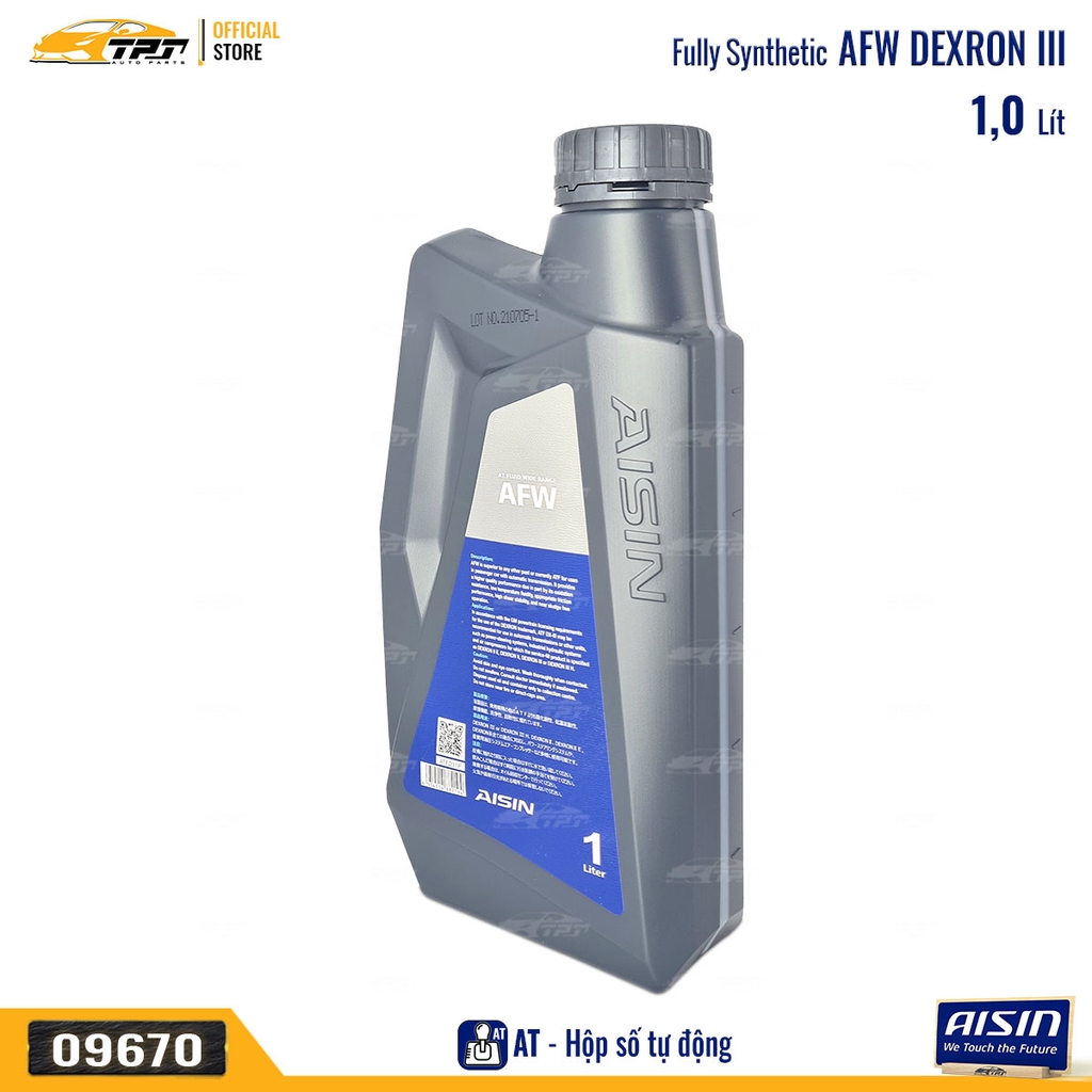 AFW Nhớt Hộp Số Tự Động 3 Cấp Dexron III ATFD31P [1 Lít] AISIN - Japan