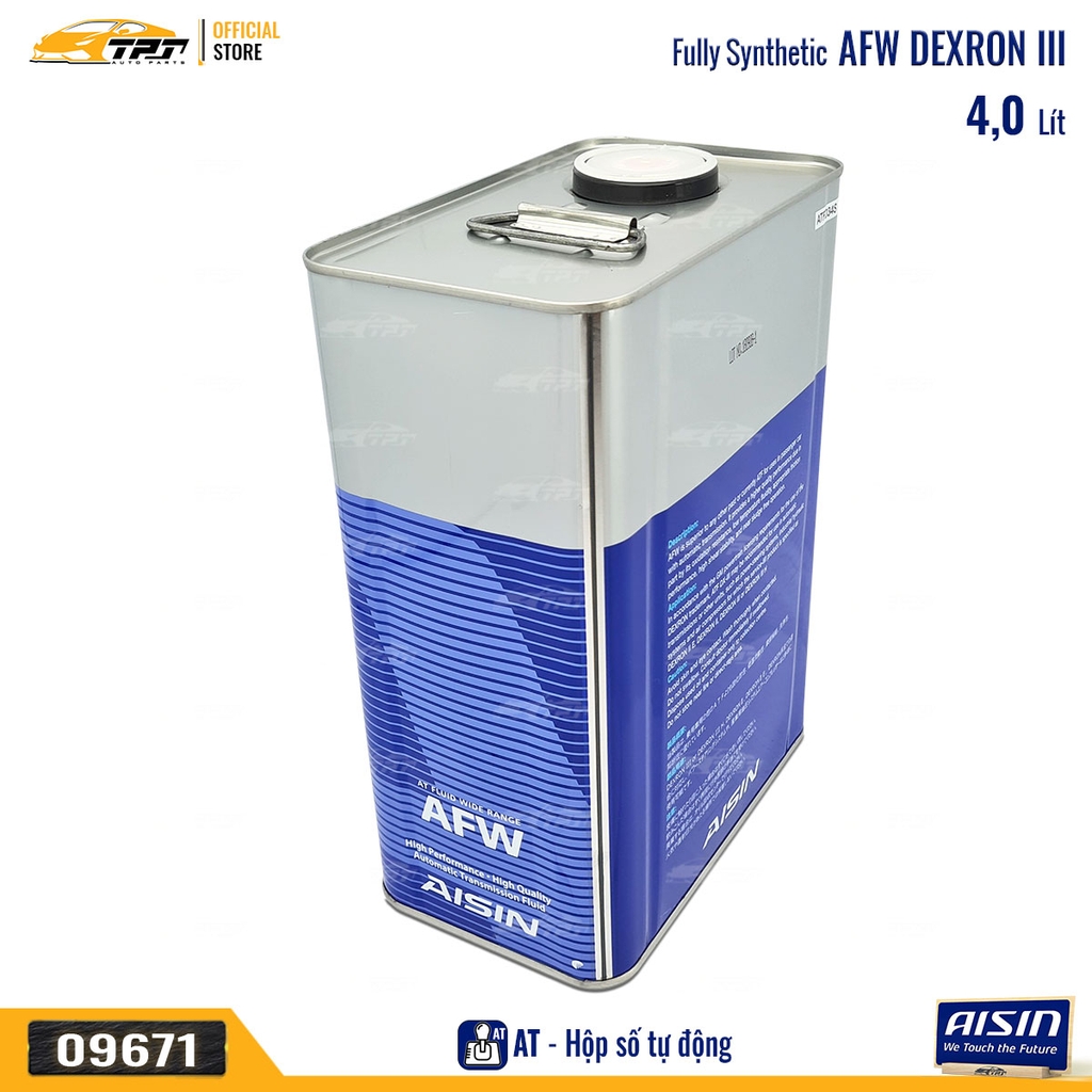 AFW Nhớt Hộp Số Tự Động 3 Cấp Dexron III ATFD34S [4 Lít] AISIN - Japan