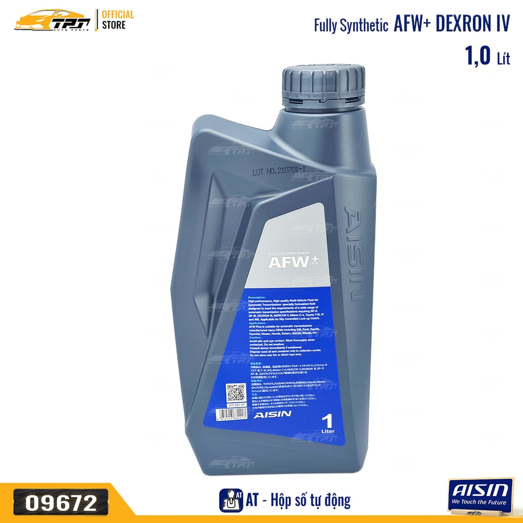 AFW+ Nhớt Hộp Số Tự Động 4-5 Cấp ATF Multi ATFMT1P [1 Lít] AISIN - Japan