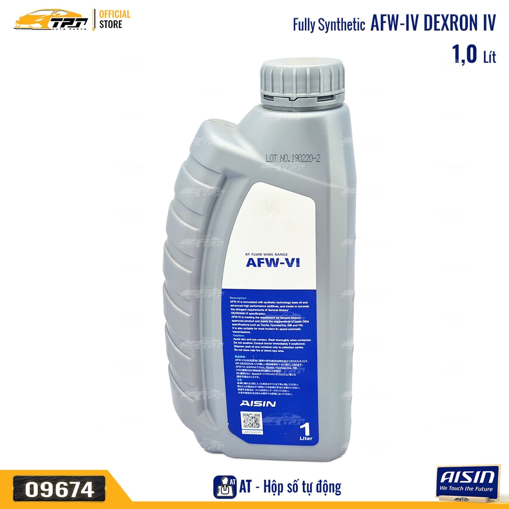 AFW VI Nhớt Hộp Số Tự Động 6-7 Cấp Dexron VI ATFDVI1P [1 Lít] AISIN - Japan