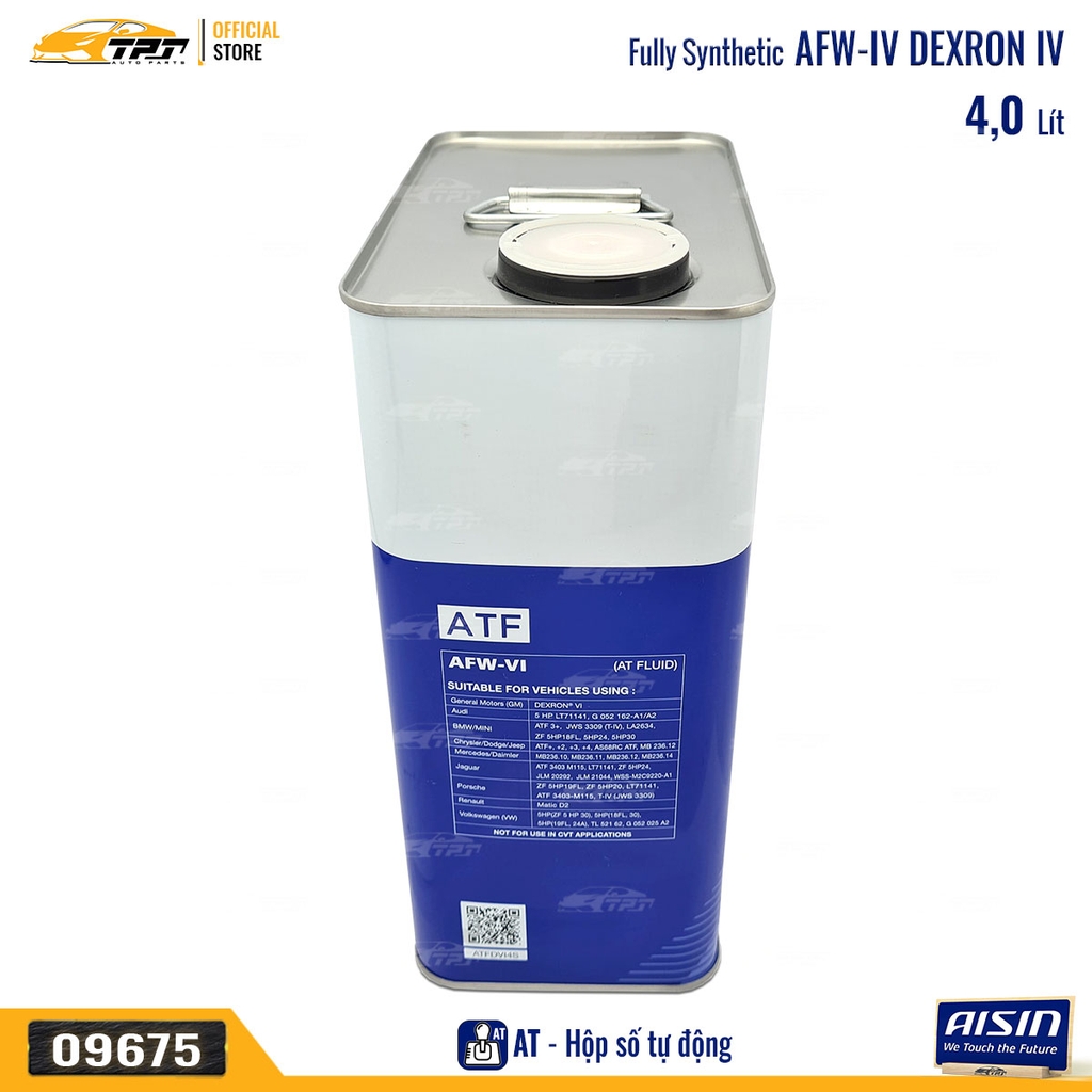 AFW VI Nhớt Hộp Số Tự Động AT 6-7 CAP Dexron VI ATFDVI4S [4 Lít] AISIN