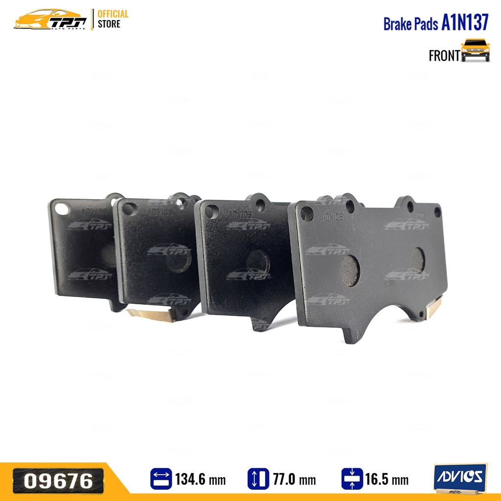 A1N137 Bố Thắng - Má Phanh TRƯỚC Toyota FORTUNER 06- HIOLUX 15- (Hàng Cao Cấp) ADVICS - Japan