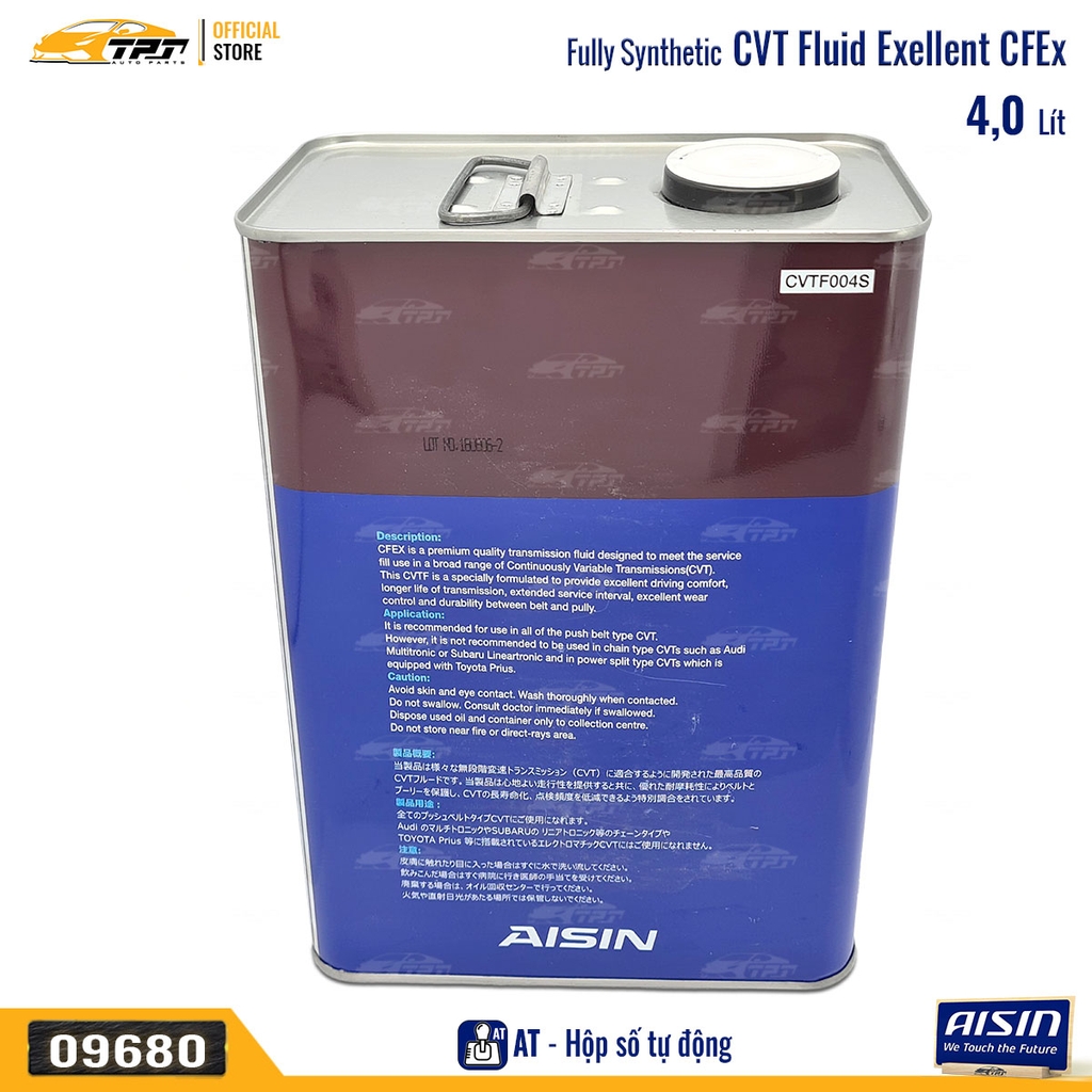CFEx Nhớt Hộp Số Tự Động Vô Cấp CVTF Multi CVTF004S [4 Lít] AISIN - Japan