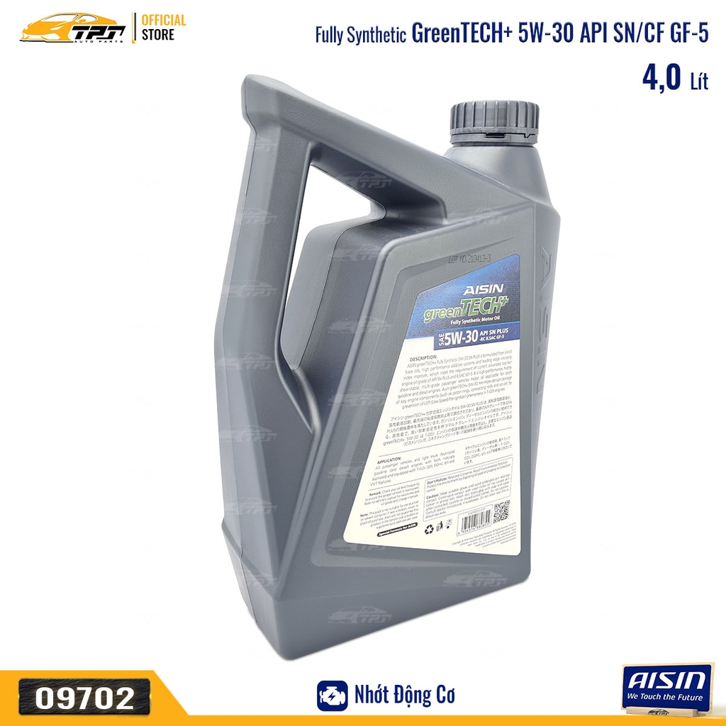 5W-30 SN/CF Nhớt Động Cơ Fully Synthetic ESFNP0534PN [4 Lít] AISIN - Japan