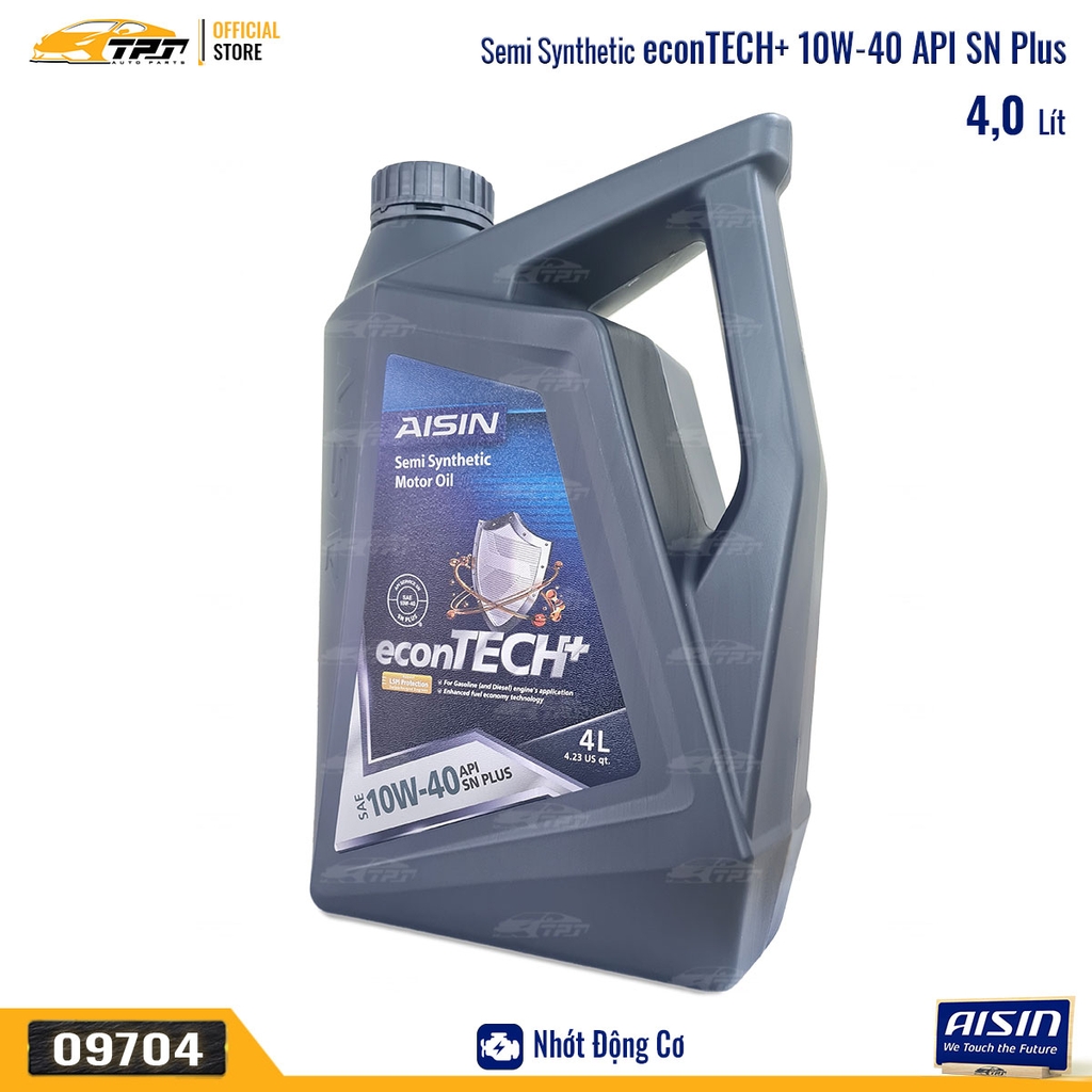 10W-40 SN/CF Nhớt Động Cơ Semi Synthetic ESSNP1044PN [4 Lít] AISIN - Japan