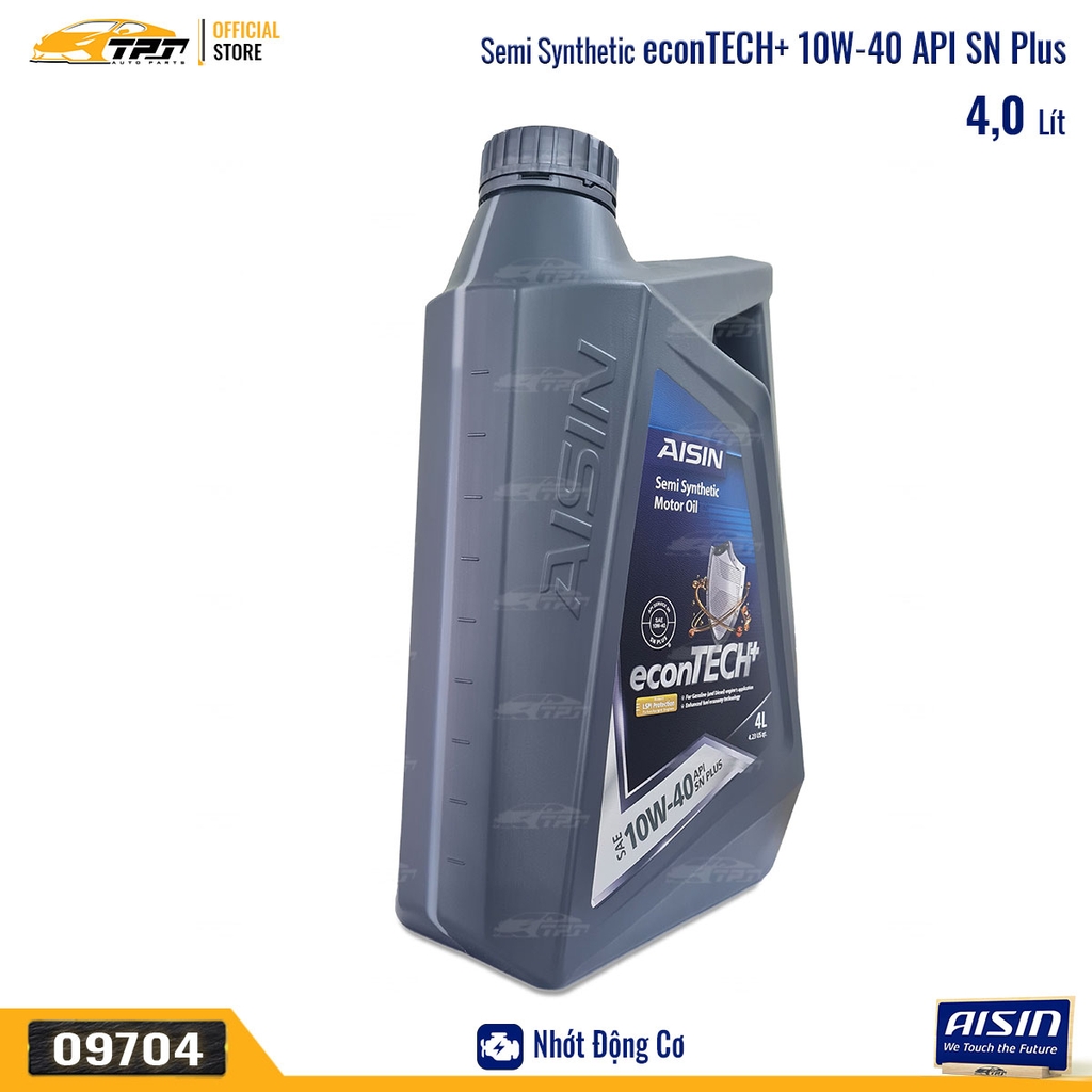 10W-40 SN/CF Nhớt Động Cơ Semi Synthetic ESSNP1044PN [4 Lít] AISIN - Japan