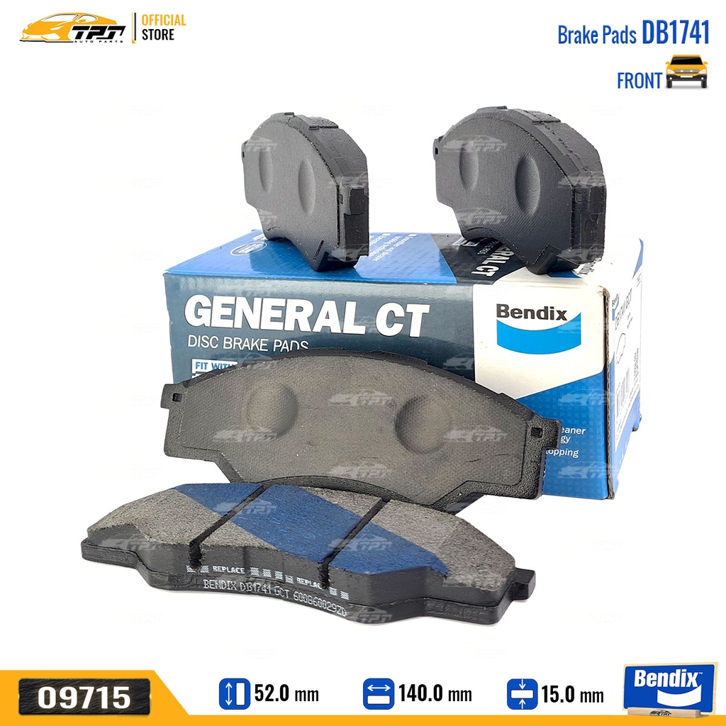 DB1741GCT Bố Thắng - Má Phanh TRƯỚC Toyota INNOVA 06-16 Bendix - USA