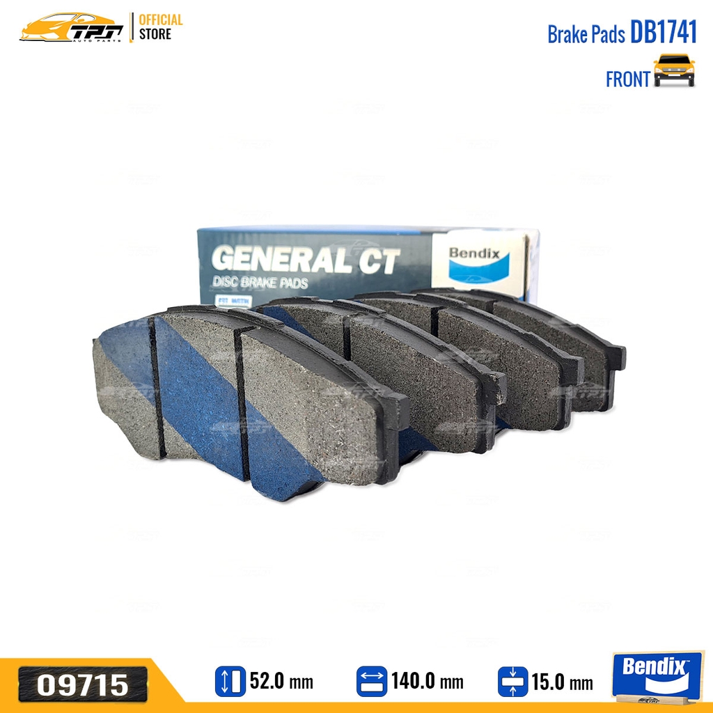 DB1741GCT Bố Thắng - Má Phanh TRƯỚC Toyota INNOVA 06-16 Bendix - USA