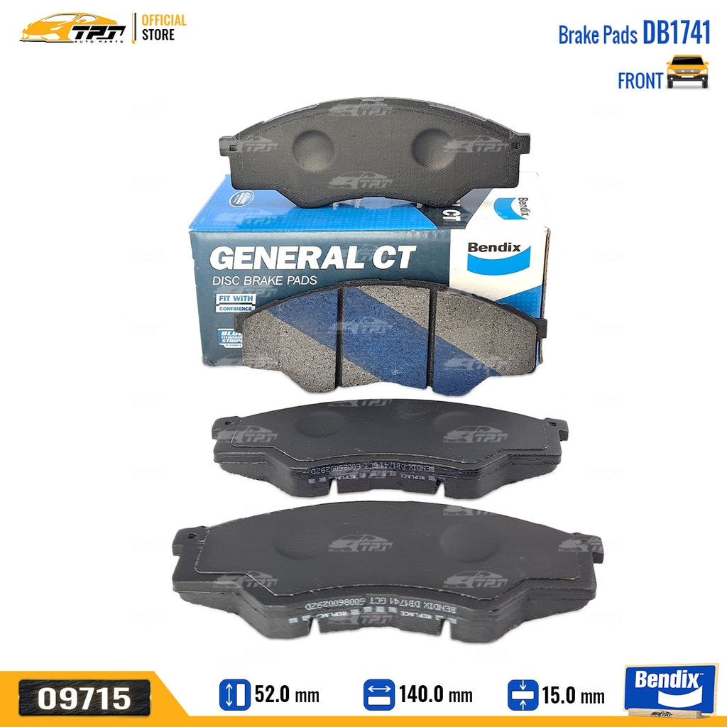 DB1741GCT Bố Thắng - Má Phanh TRƯỚC Toyota INNOVA 06-16 Bendix - USA