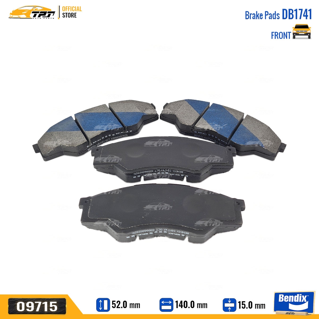 DB1741GCT Bố Thắng - Má Phanh TRƯỚC Toyota INNOVA 06-16 Bendix - USA