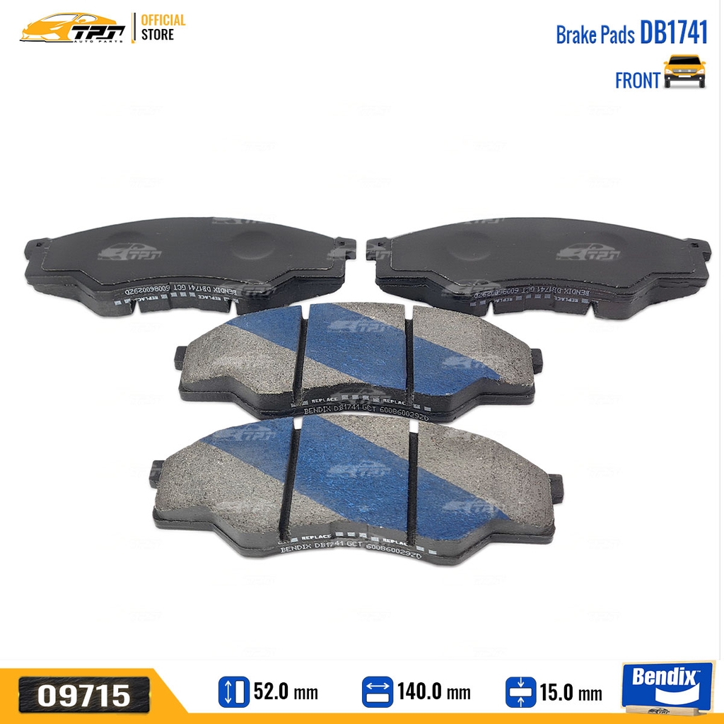 DB1741GCT Bố Thắng - Má Phanh TRƯỚC Toyota INNOVA 06-16 Bendix - USA