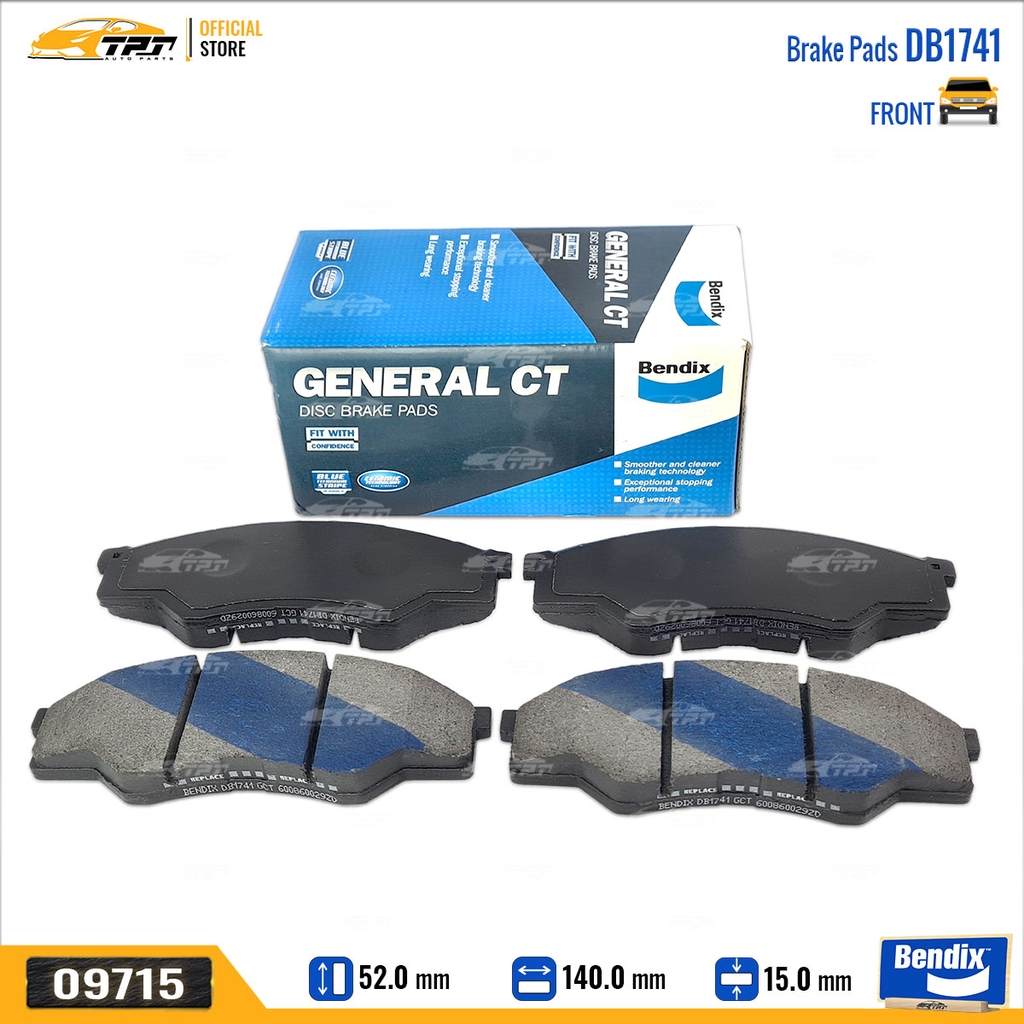 DB1741GCT Bố Thắng - Má Phanh TRƯỚC Toyota INNOVA 06-16 Bendix - USA