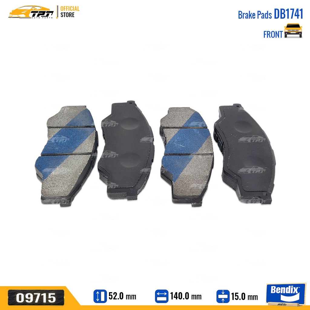 DB1741GCT Bố Thắng - Má Phanh TRƯỚC Toyota INNOVA 06-16 Bendix - USA