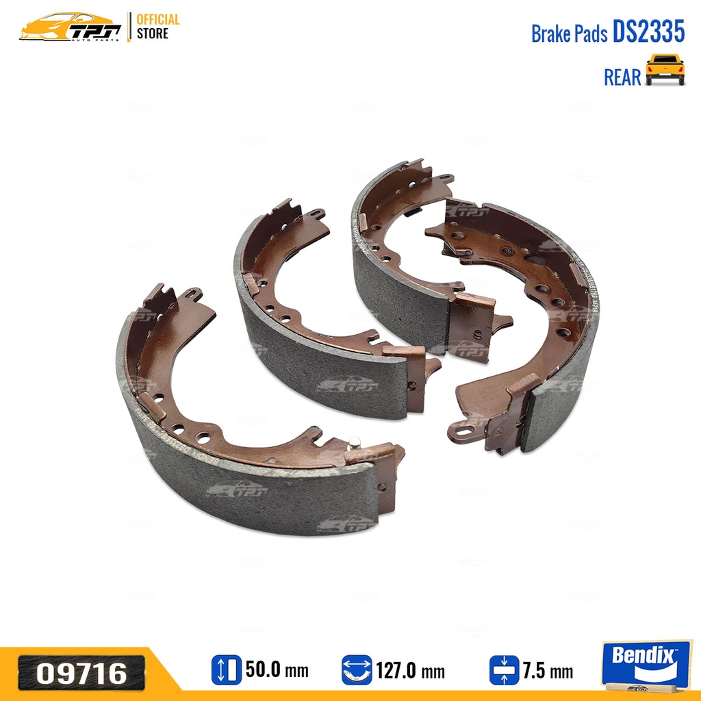 DS2335 Bố Thắng - Guốc Phanh SAU Toyota INNOVA 06-16 ZACE VN 99-05 HILUX 2.5 04-15 Bendix - USA