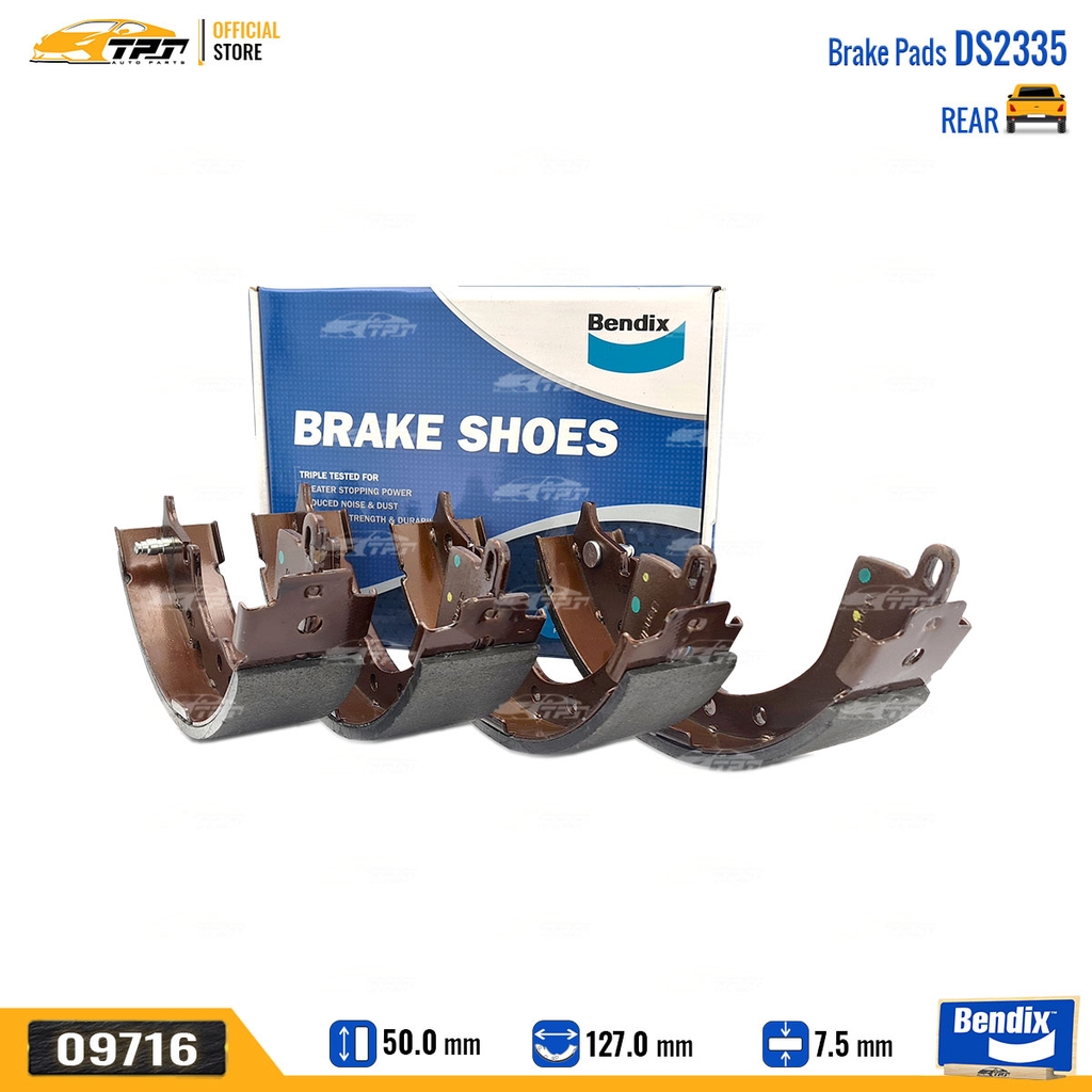 DS2335 Bố Thắng - Guốc Phanh SAU Toyota INNOVA 06-16 ZACE VN 99-05 HILUX 2.5 04-15 Bendix - USA
