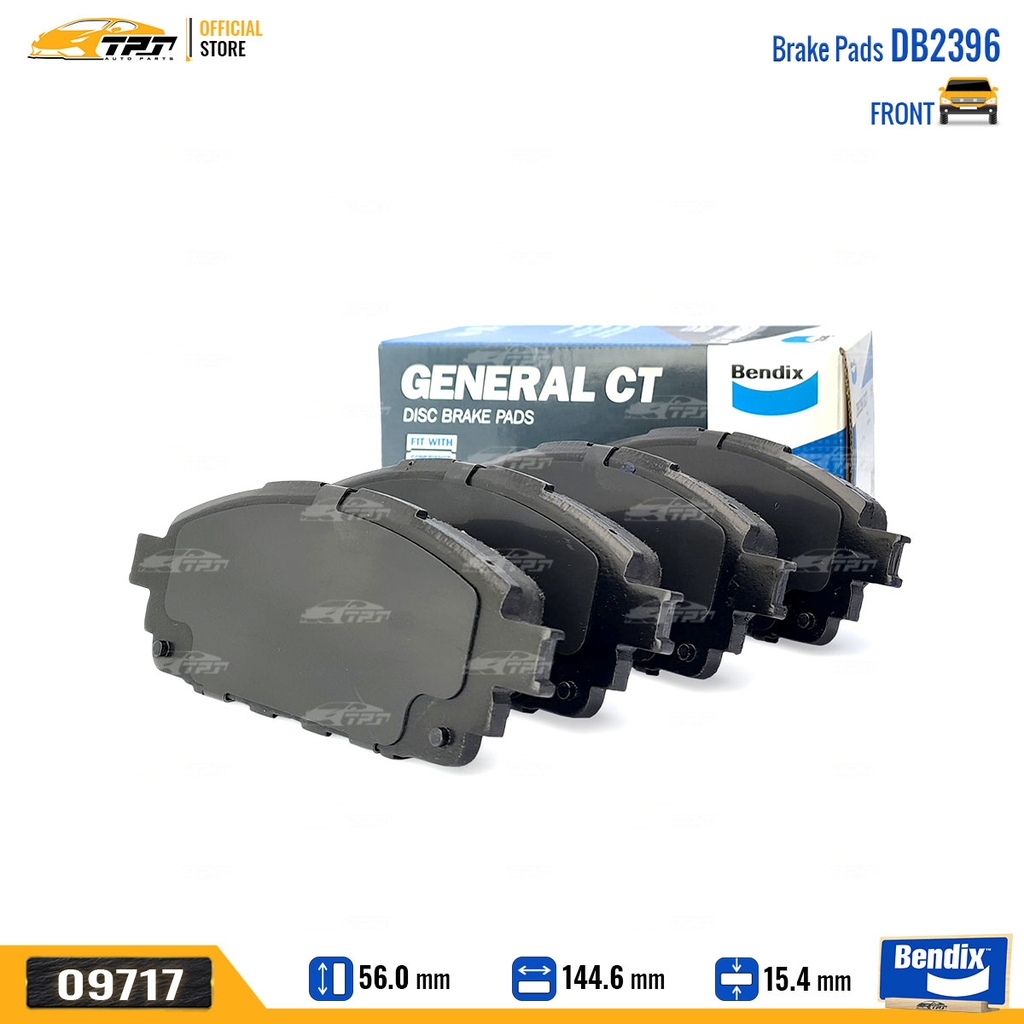 DB2396GCT Bố Thắng - Guốc Phanh TRƯỚC Toyota INNOVA 17- Bendix - USA