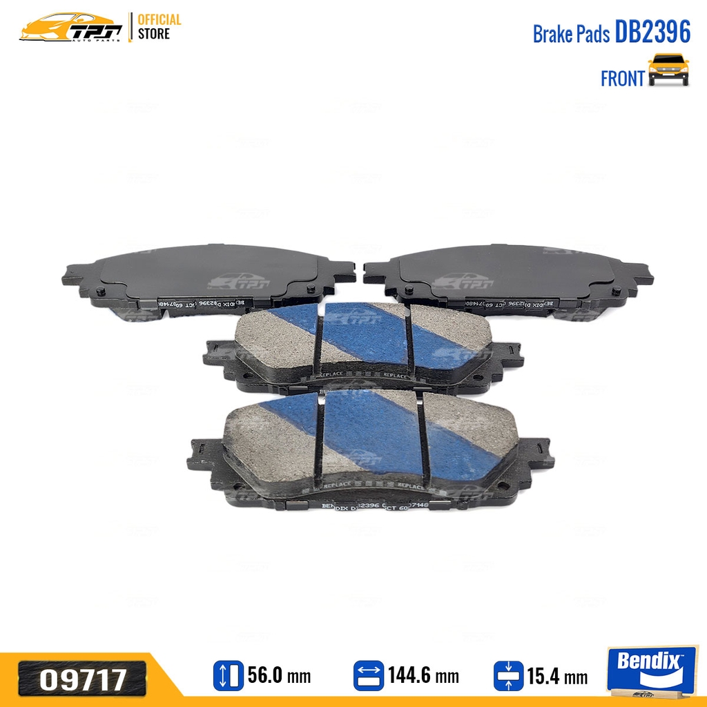 DB2396GCT Bố Thắng - Guốc Phanh TRƯỚC Toyota INNOVA 17- Bendix - USA