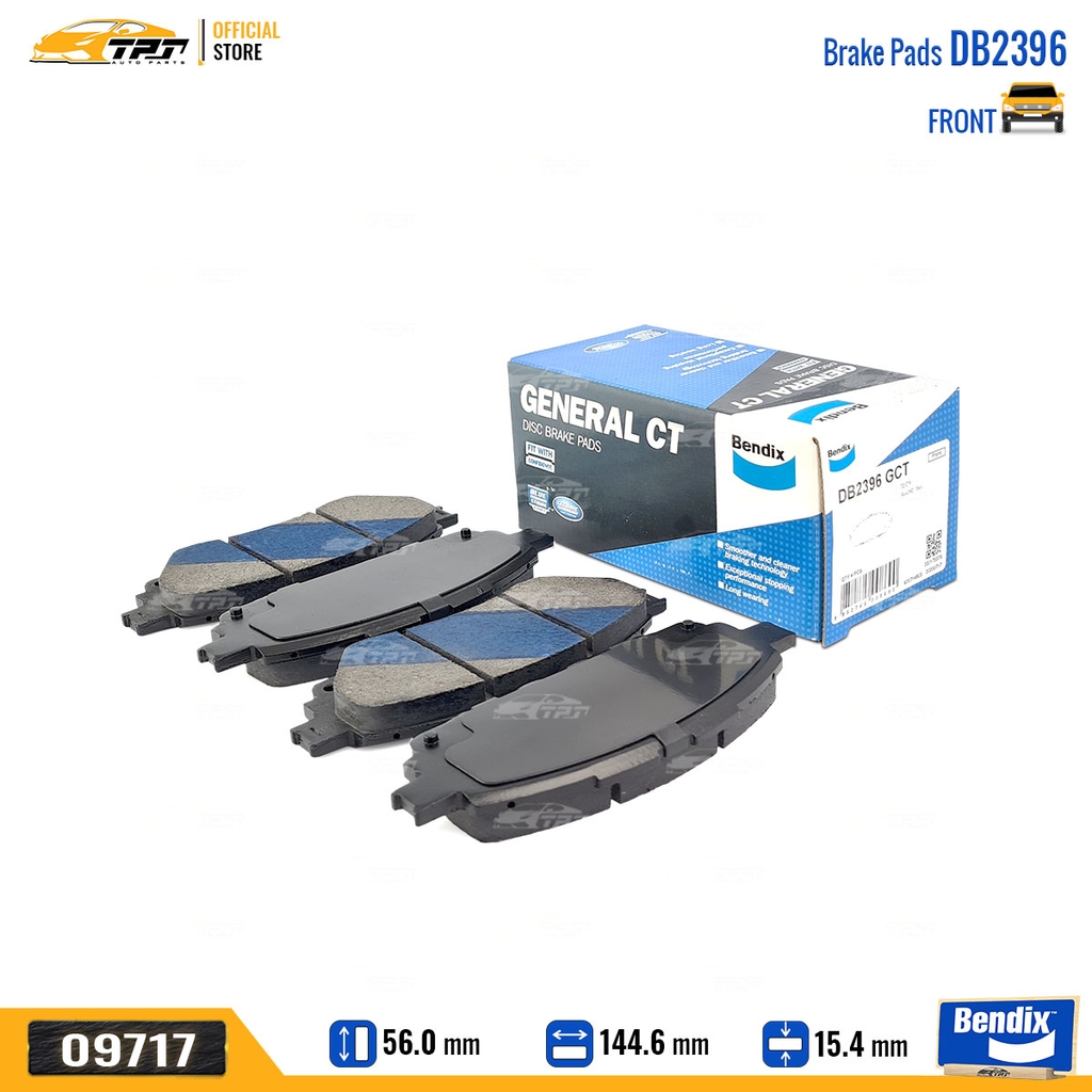 DB2396GCT Bố Thắng - Guốc Phanh TRƯỚC Toyota INNOVA 17- Bendix - USA