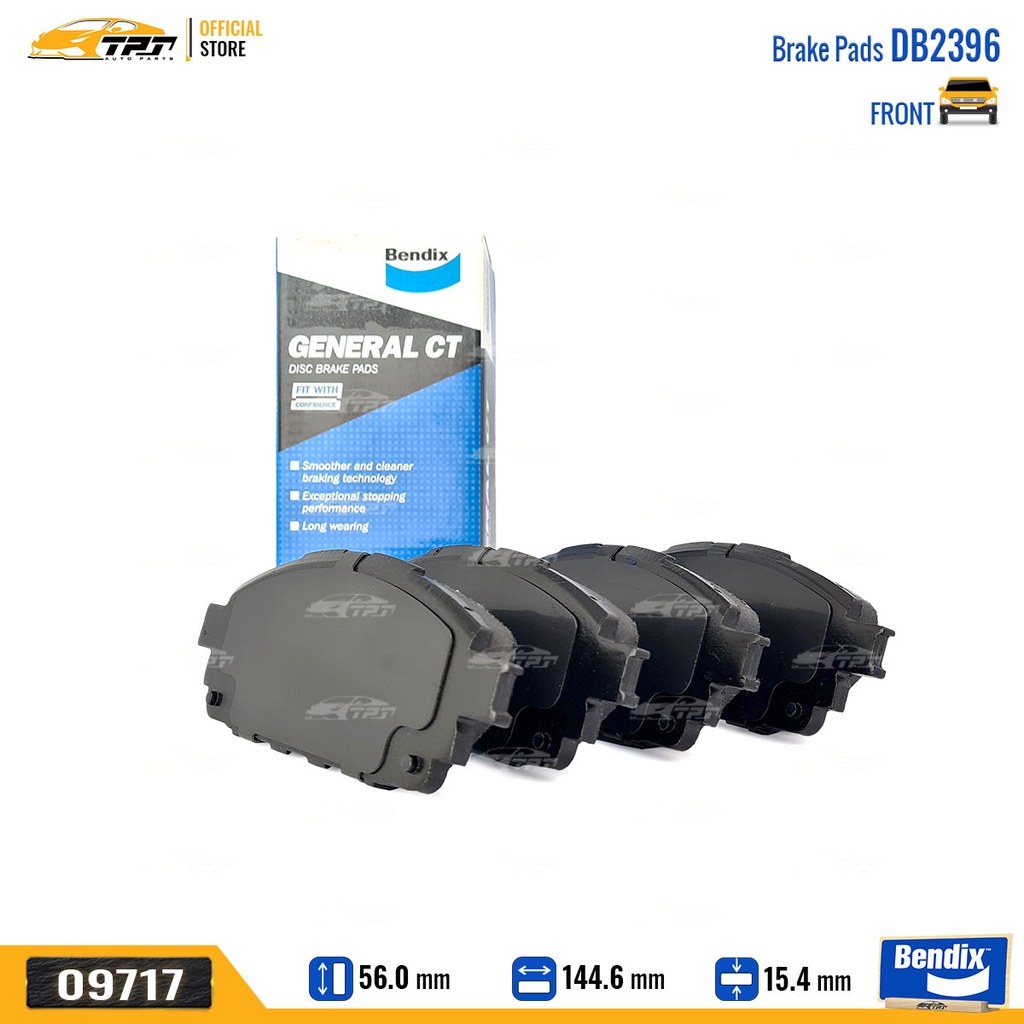 DB2396GCT Bố Thắng - Guốc Phanh TRƯỚC Toyota INNOVA 17- Bendix - USA