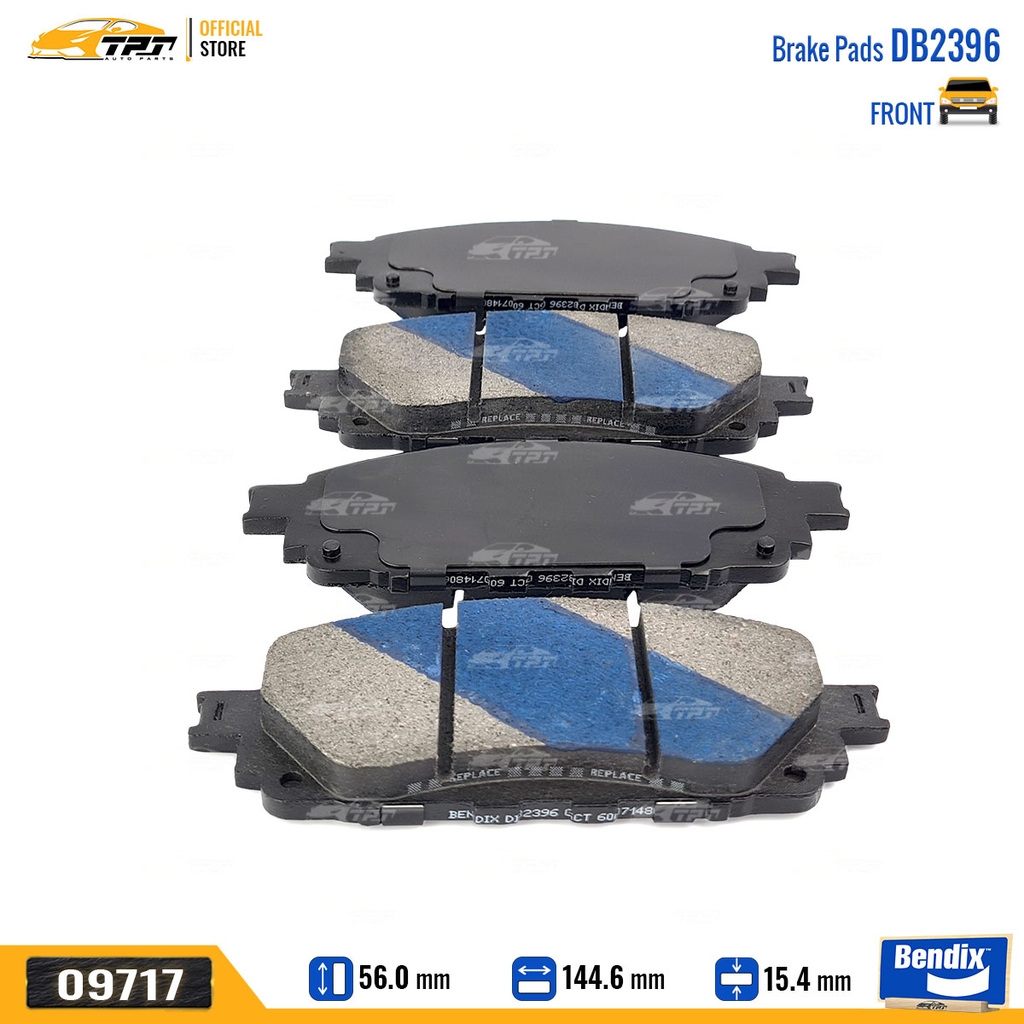 DB2396GCT Bố Thắng - Guốc Phanh TRƯỚC Toyota INNOVA 17- Bendix - USA