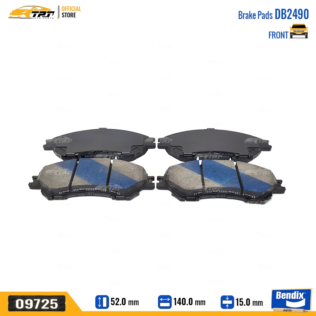 DB2490GCT Bố Thắng - Má Phanh TRƯỚC Mitsubishi XPANDER 17-20 Bendix - USA