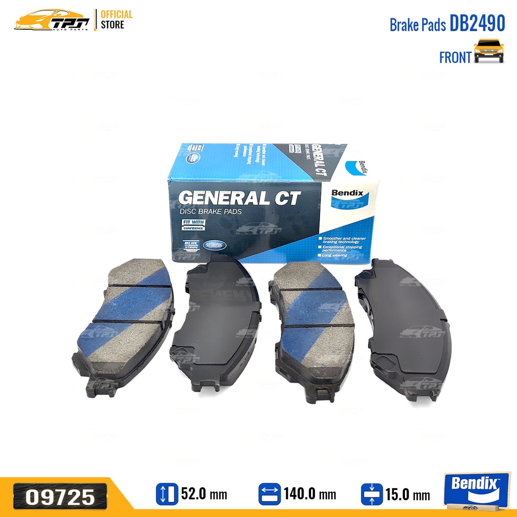 DB2490GCT Bố Thắng - Má Phanh TRƯỚC Mitsubishi XPANDER 17-20 Bendix - USA