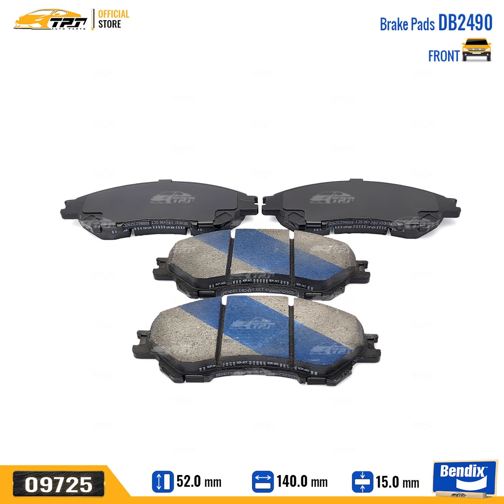 DB2490GCT Bố Thắng - Má Phanh TRƯỚC Mitsubishi XPANDER 17-20 Bendix - USA