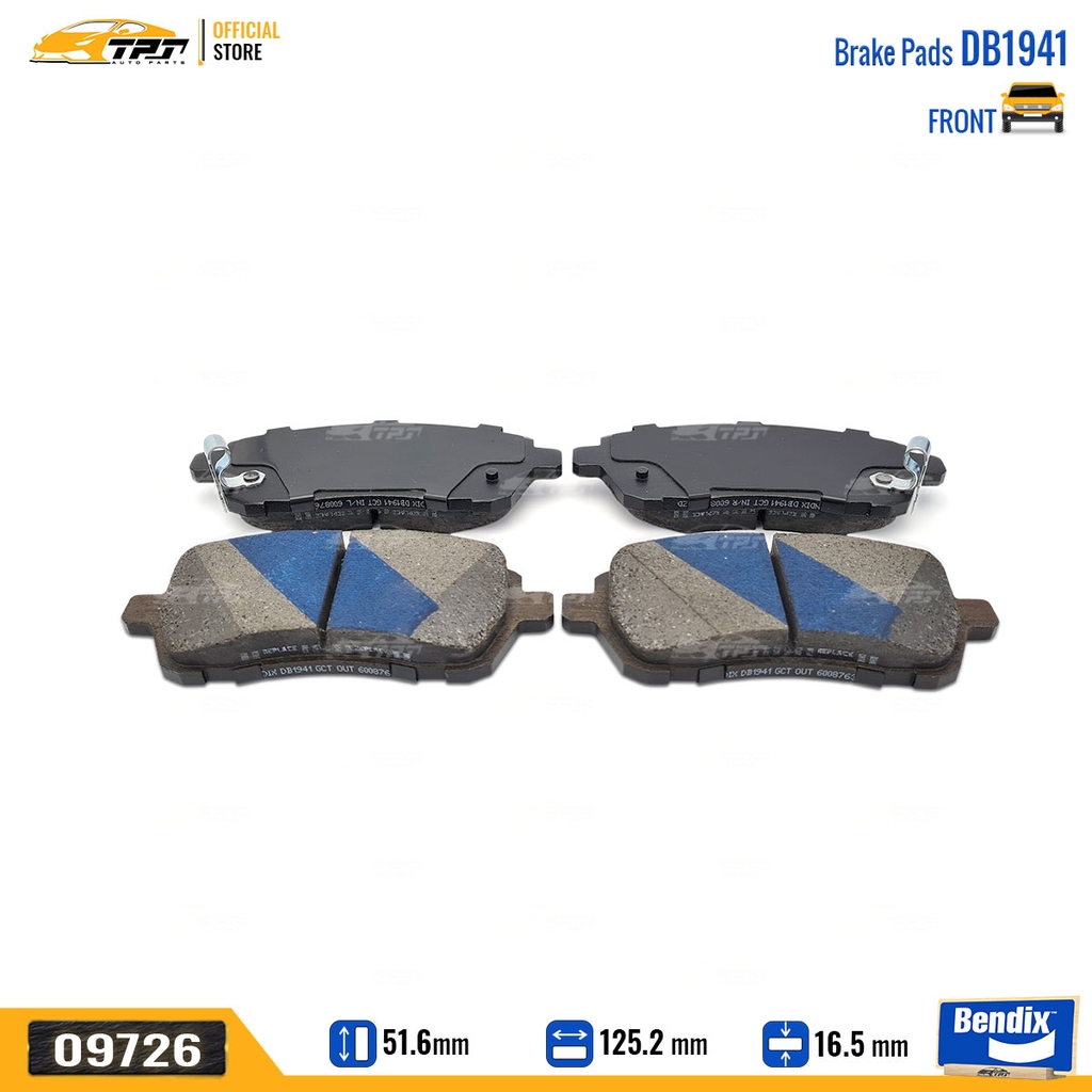 DB1941GCT Bố Thắng - Má Phanh TRƯỚC Suzuki ERTIGA Bendix - USA