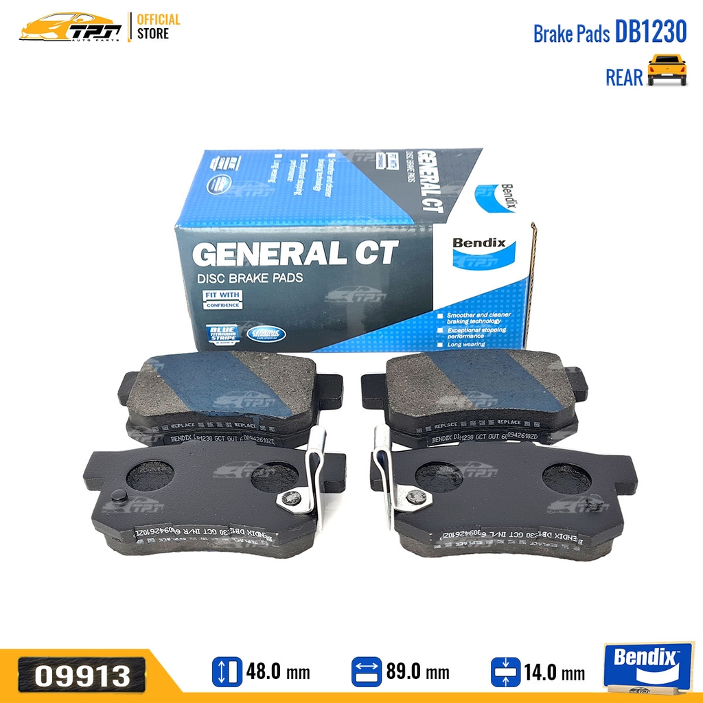 DB1230GCT Bố Thắng - Má Phanh SAU Honda CIVIC 16- Bendix - USA