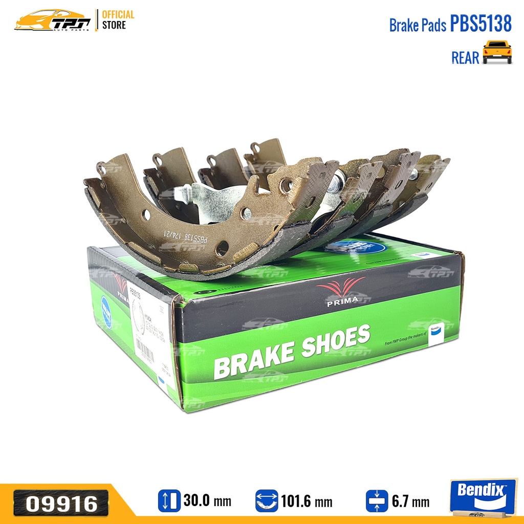 PBS5138 Bố Thắng - Guốc Phanh SAU Hyundai GRAND I10 14- Bendix - USA