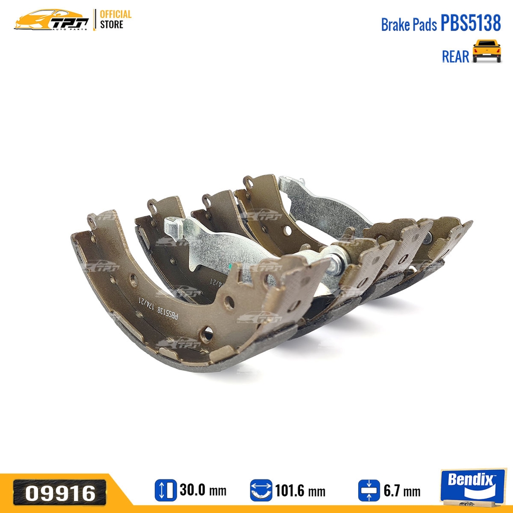 PBS5138 Bố Thắng - Guốc Phanh SAU Hyundai GRAND I10 14- Bendix - USA