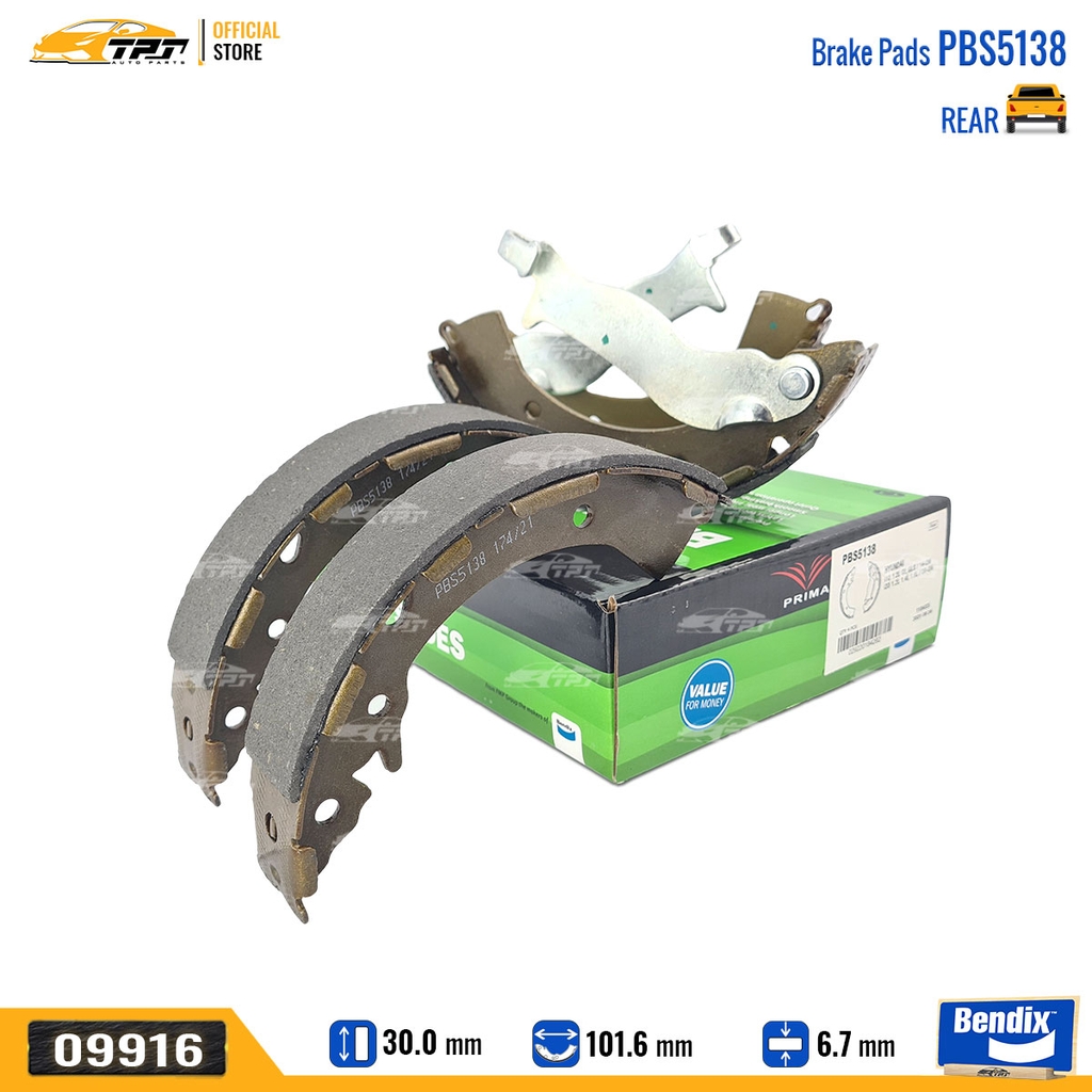 PBS5138 Bố Thắng - Guốc Phanh SAU Hyundai GRAND I10 14- Bendix - USA