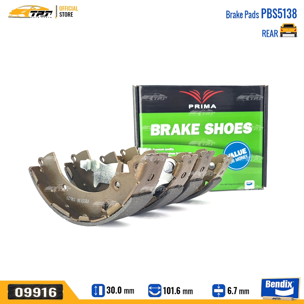 PBS5138 Bố Thắng - Guốc Phanh SAU Hyundai GRAND I10 14- Bendix - USA