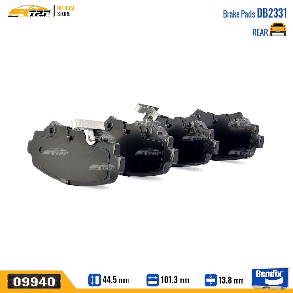DB2331GCT Bố Thắng - Má Phanh SAU Mazda 3 04-16 Ford FOCUS 05-19 Bendix - USA